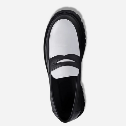 Black & White Penny Loafers