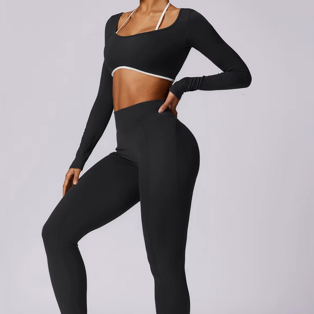 Push-Up Long Sleeve Gym Set