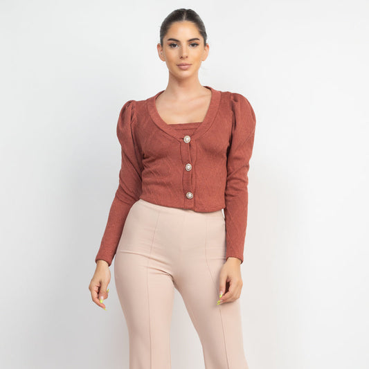 Cami Puff Sleeve Blazer Set