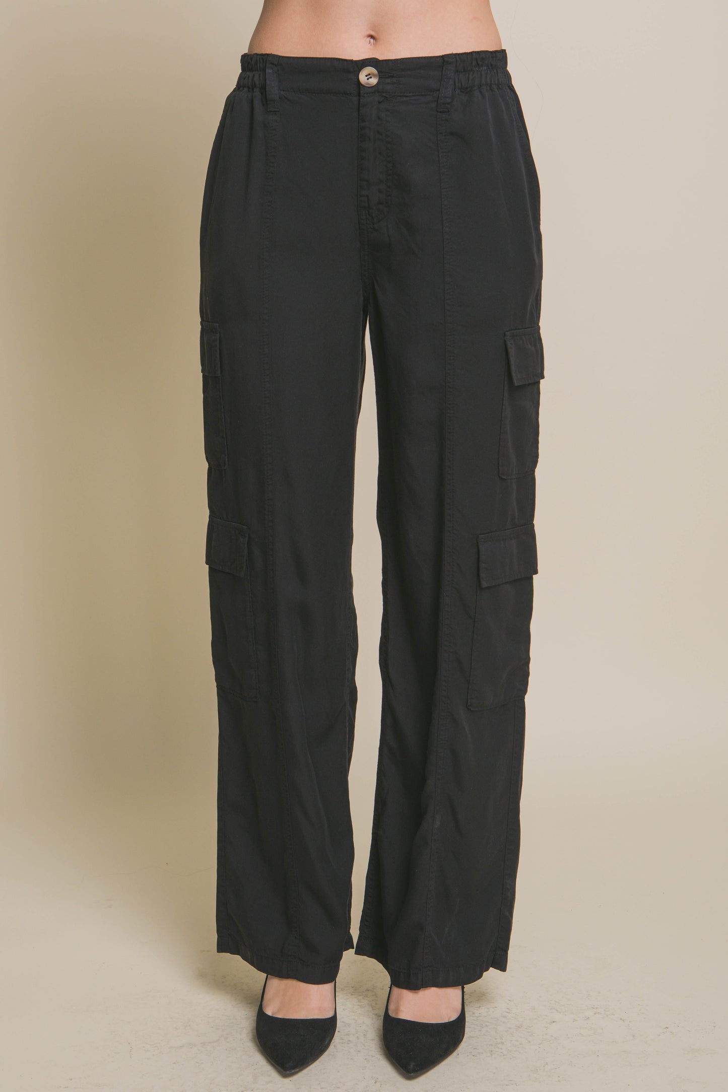 Full-Length Tencel Cargo Pants