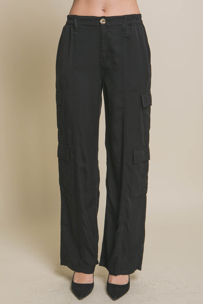 Full-Length Tencel Cargo Pants