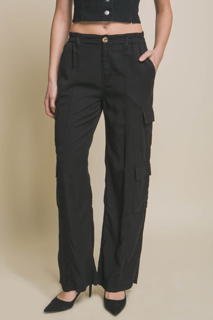 Full-Length Tencel Cargo Pants