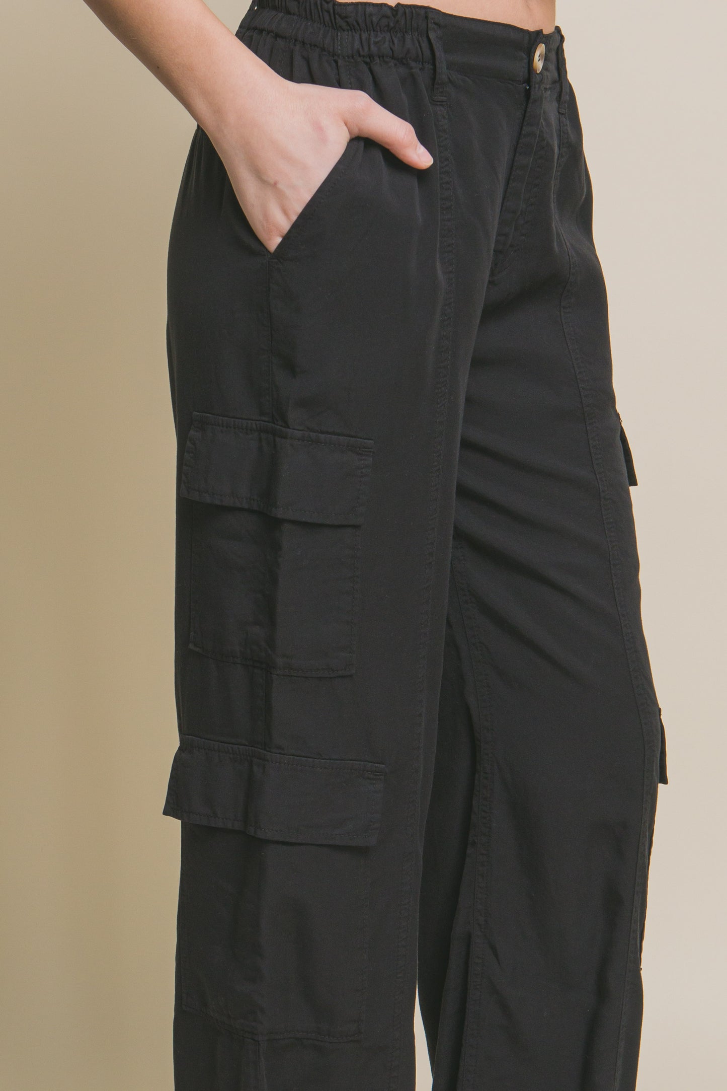 Full-Length Tencel Cargo Pants