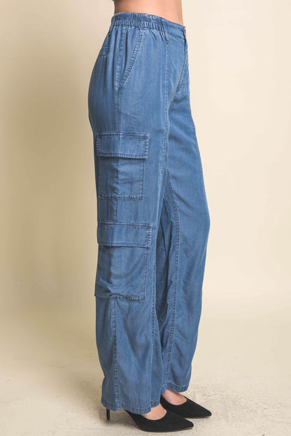 Full-Length Tencel Cargo Pants