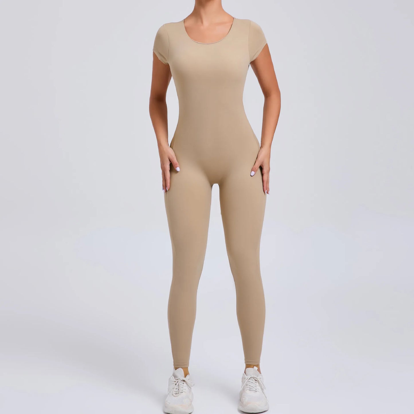 Seamless Backless Workout Jumpsuit