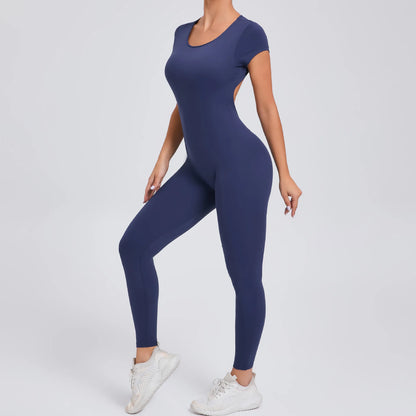 Seamless Backless Workout Jumpsuit