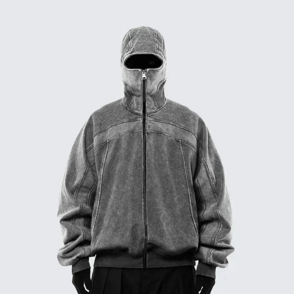 Gray Ninja Patchwork Pullover