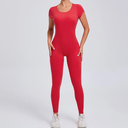 Seamless Backless Workout Jumpsuit