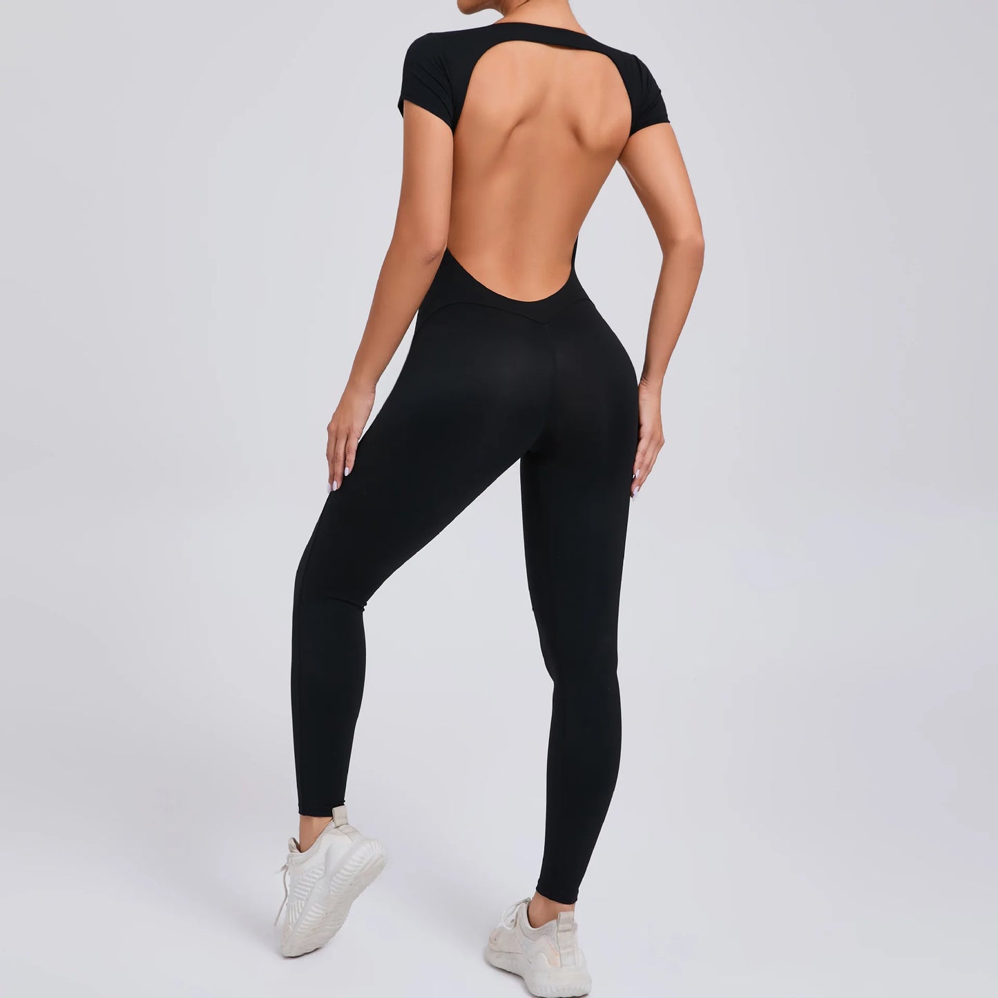 Seamless Backless Workout Jumpsuit