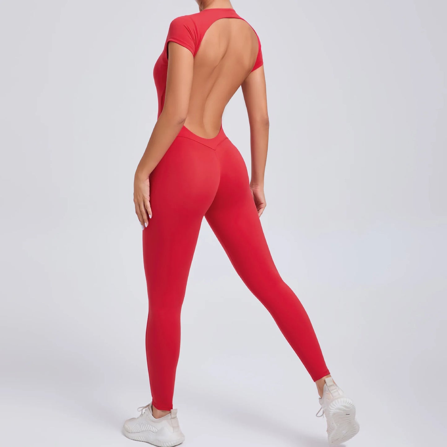 Seamless Backless Workout Jumpsuit