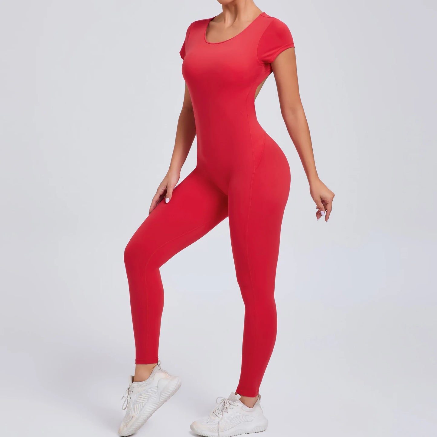 Seamless Backless Workout Jumpsuit