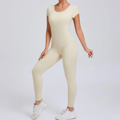 Seamless Backless Workout Jumpsuit