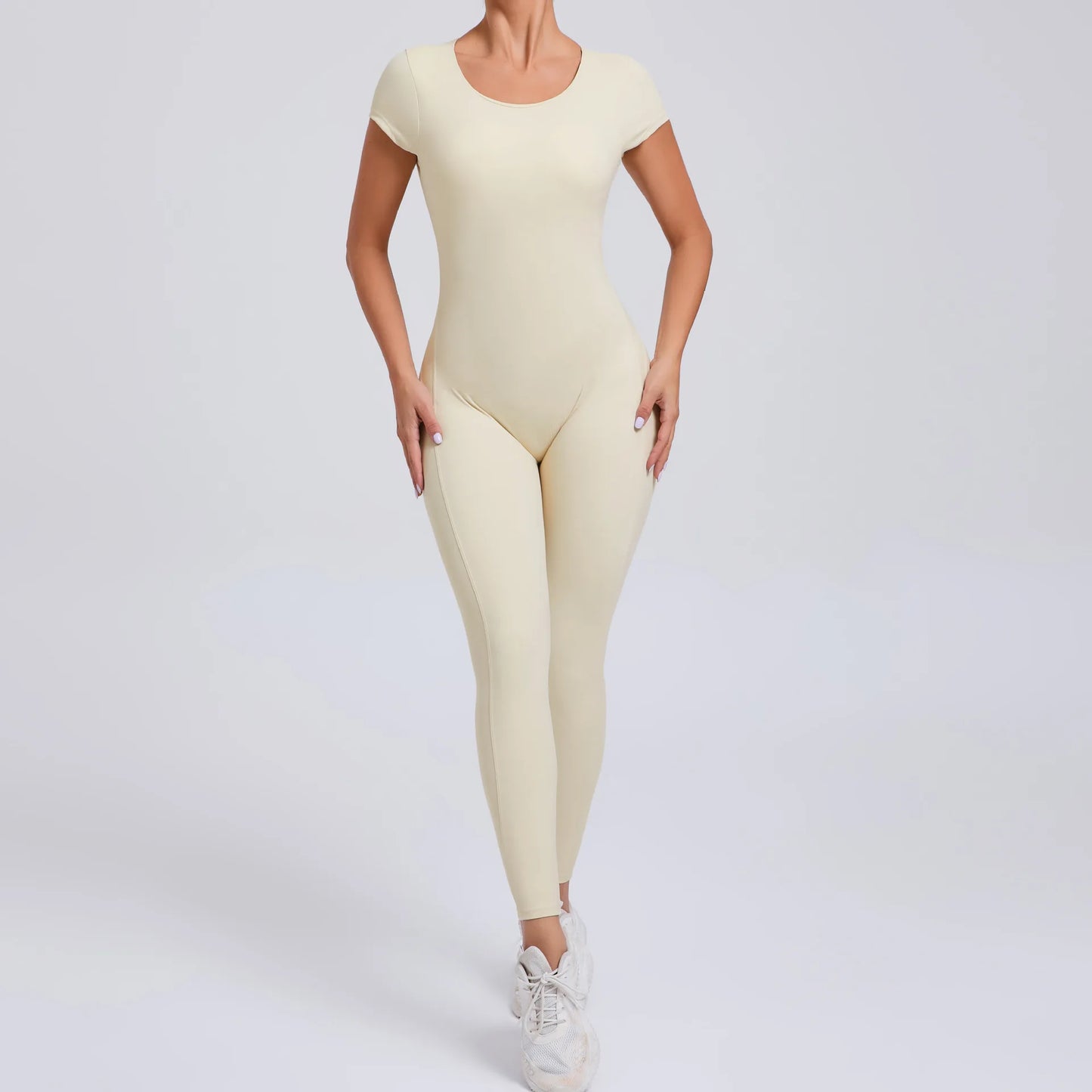 Seamless Backless Workout Jumpsuit