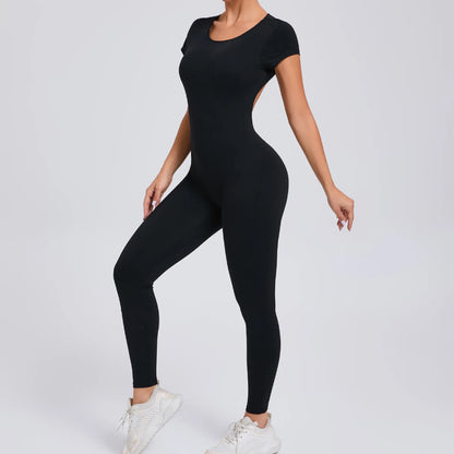 Seamless Backless Workout Jumpsuit