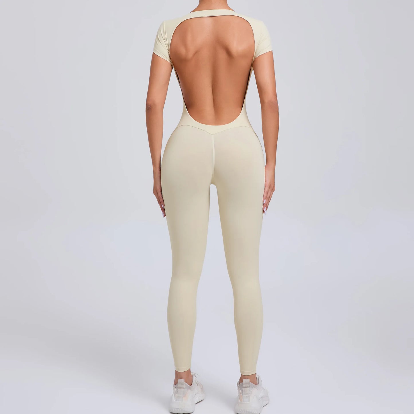 Seamless Backless Workout Jumpsuit