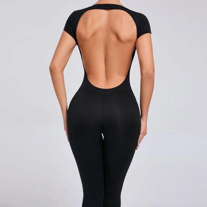 Seamless Backless Workout Jumpsuit