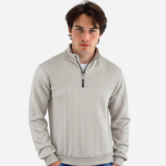 Knitted Comfort Zip-Up Pullover