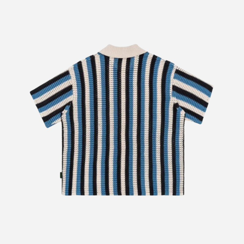 Patchwork Striped Knit Shirt