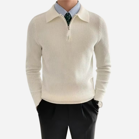 Classic Half-Zip Knit Polo