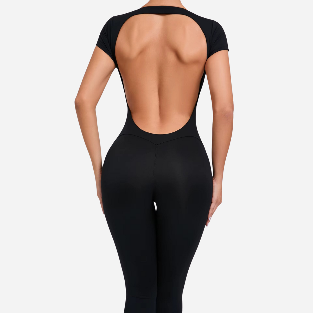 Seamless Backless Workout Jumpsuit