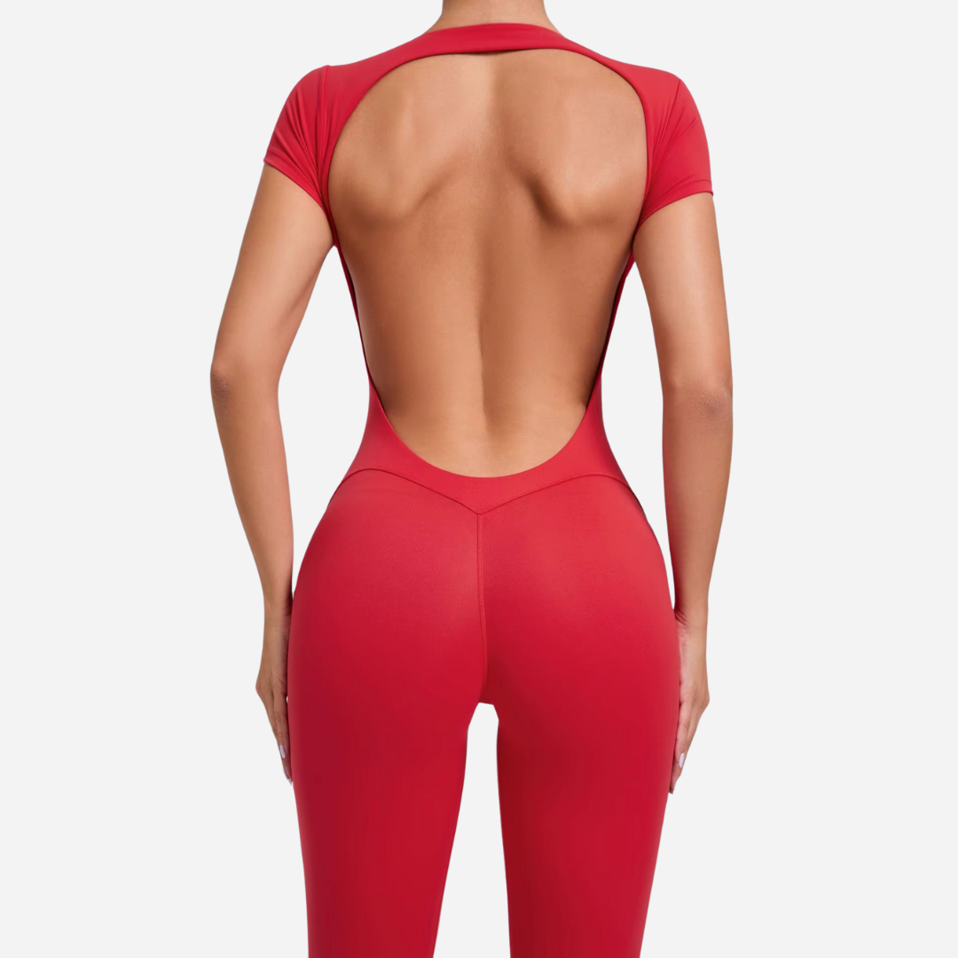 Seamless Backless Workout Jumpsuit