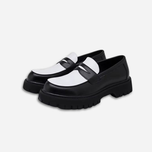 Black & White Penny Loafers