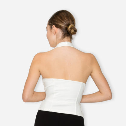 Halter Neck Buckled Open-back Top